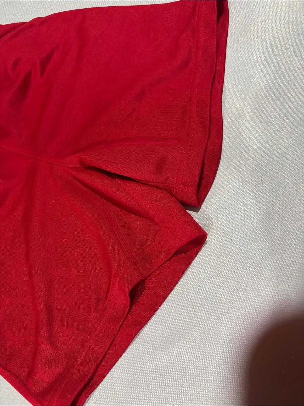 Red  Athletic Mesh Shorts